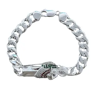 925 Solid Silver Bracelet San Judas Multiple Styles Cuban Link or Chino Link 30g 9MM Thickness sterling sliver