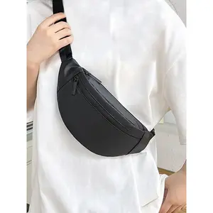 Men's Sporty Minimalist Sling Bag & Belt Bag, Trendy Large Capacity Chest Bag & Fanny Pack, Chic Versatile Sling Bag for Daily Outdoor Activities, Zipper Bum Bag