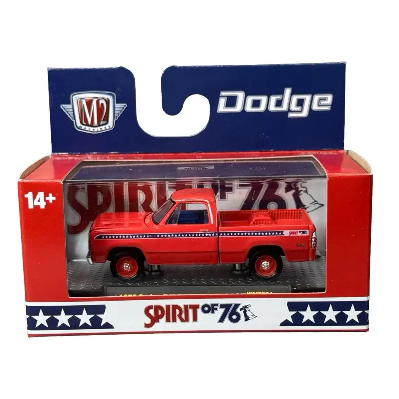 M2 Machines 1976 Dodge D100 Spirit Of 76 Red Limited Edition Pickup Truck