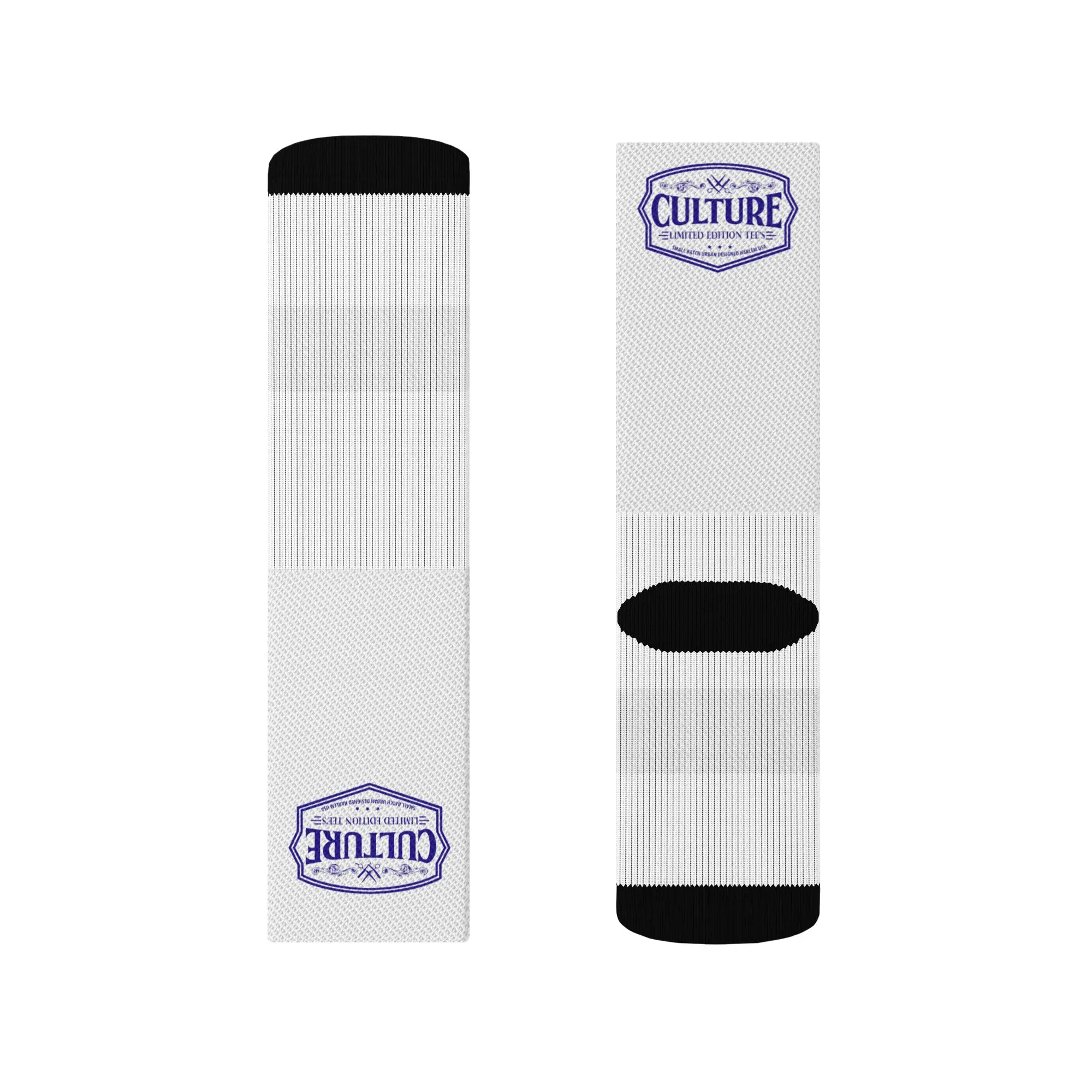 Culture Logo Crew Socks Royal Blue