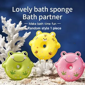 Soft Animal Bath Sponge, Thick High Absorbency, Creative Cleaning Sponge, Suitable for Children, with Hanging Loop, Fast Drying Shower Brush, Exfoliating Sponge, Exfoliating Body Scrubber