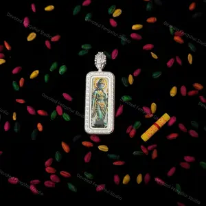 Hand-painted Tibetan Buddhist mandala pendant, portable Buddha shrine, Tibetan protective necklace