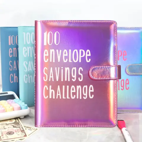 100 Days Money Saving Challenge Budget Binder, Savings Tracker Organizer to Save $5,050 Easily & Enjoyably, Office Personal Organiser for Budgeting