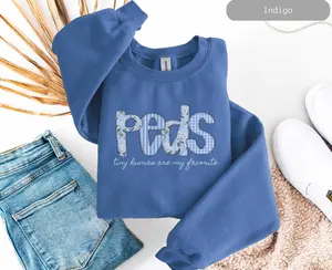 Peds Nurse T-Shirt / Sweatshirt & Hoodie ,  PICU Pediatric Nurse ,  Preppy Nursing School Students | Holiday Gift Idea Clothes Crewneck