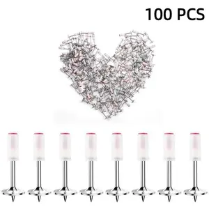 Nails for Manual Steel Nail Gun, M8 nut and nail, Concrete Ceiling Cable Ducts Fixed Slotting Device Repair Tool Home DIY Nail Gun Accessories