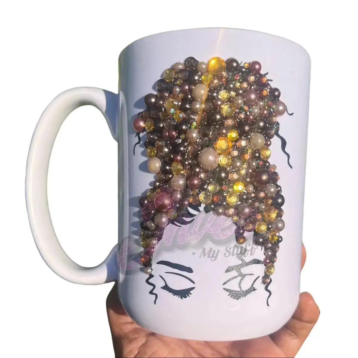 Look Down Bun Diva Blinged Mug Number 17