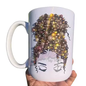Look Down Bun Diva Blinged Mug Number 17