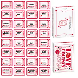 50 couple cards, small cards, English love reward vouchers, couple love rewards, sweet interaction