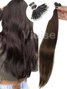 30G 50pcs Nano Beads Human Hair Extensions,Capsule Nano Ring Fusion Human Hair Extensions,Straight Natural Hair Extensions Add Volume, Volume Enhancement For Women/Girls,Invisible Hair Extensions,Blonde Hair,Brown Hair,12inch-22inch