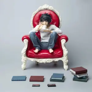 Anime Death Note Lawliet GK Sitting Posture PVC Action Figure Collectible Model Doll Toy 24CM