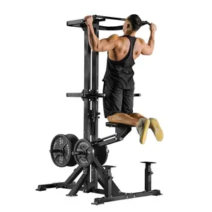 GMWD Assisted Pull Up Machine TX01 600LBS Leverage 4 in 1 Chin Dip Core Trainer Home Gym Equipment with 1:1 Counterweight System & Band Peg