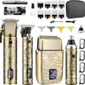 AMULISS Hair Clippers for Men Professional, Beard Trimmer Kits & Sets, Cordless Mens Hair Trimmer, Electric Shavers, Trimmer with LED Display, Barber professional hair LCD Display beard trimmer Barber Clippers Hair Cutters
