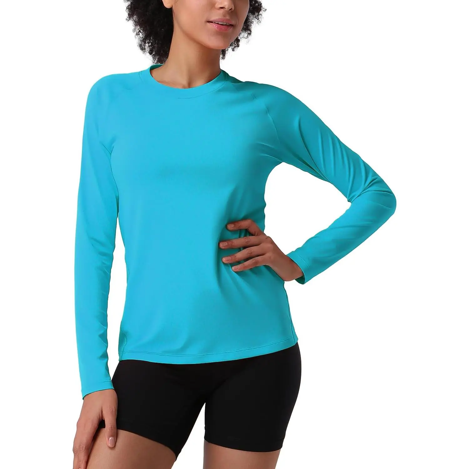 Pioneer Camp Rash Guard for Women Sun Shirts UPF 50+ SPF UV Protection Long Sleeve Workout Tops Hiking Running Quick Dry