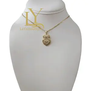 LaYaiBoutique #1699 collar colgante de corazón oro laminado 14k alta calidad