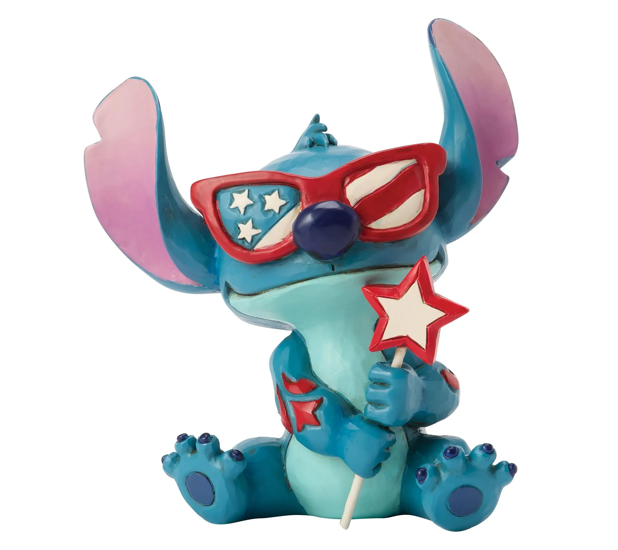 Jim Shore Disney Traditions Stitch Patriotic Mini Figurine 4"H