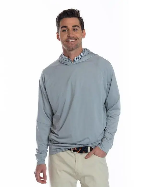 Stitch Golf Men's Scout Micro-Stripe Quick Dry Hoodie - Fitted Design Activewear for Men's Athletic Tops & Hoodies