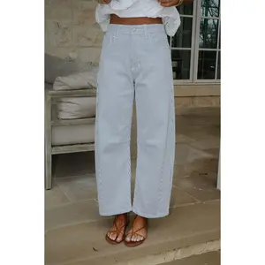 Loren Barrel Pants-Stripe