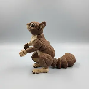 Squirrel - Brown 3D Print Decorative Display Piece PLA Filament Matte Finish Unique Character Indoor Collectible