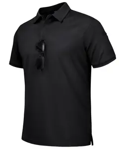 Alimens&Gentle Men's Textured Birdseye Short Sleeve Polo Shirt Moisture Wicking Golf Polo Athletic Collared Shirt Tops