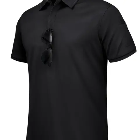 Alimens&Gentle Men's Textured Birdseye Short Sleeve Polo Shirt Moisture Wicking Golf Polo Athletic Collared Shirt Tops
