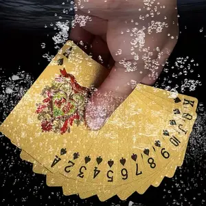 Gold Foil Poker Cards, Durable Waterproof Creative Set, Playing Cards, Perfect for Casual Entertainment, Party Game Cards, Family Gatherings, Holidays, Gifts