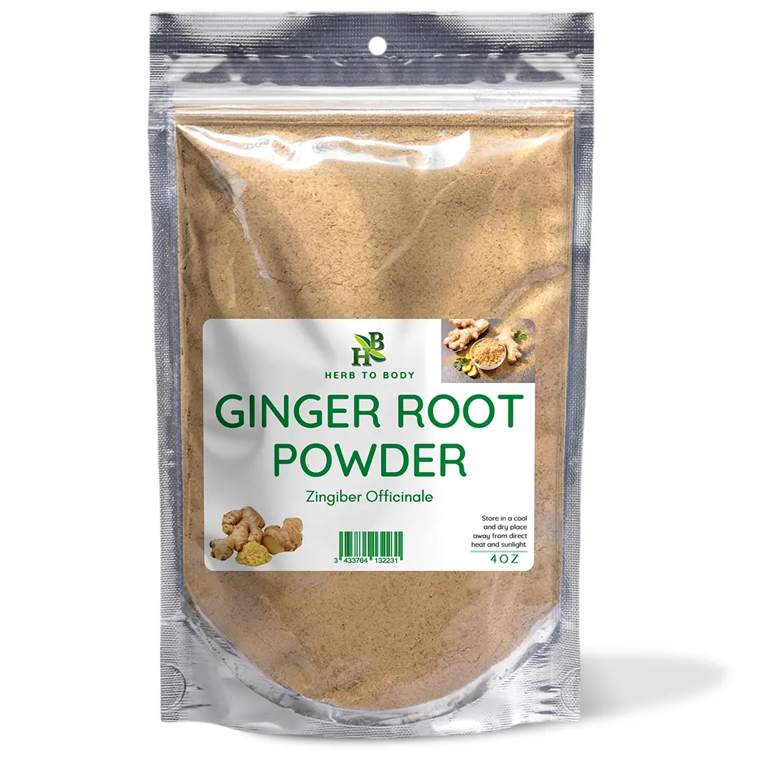 Ginger Root Powder –  4 oz (113 g) & 1lb (454 g) | Ground Ginger Spice for Cooking, Tea & Baking | Zingiber Officinale | Wildcrafted | Herb To Body