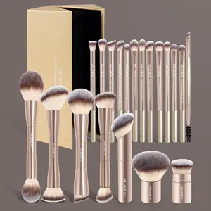 Maange 21-Piece Makeup Tool Set, Makeup Brush Kit with 20 Professional Face Brushes, Foundation Brush, Eyeshadow Brush, Blush Brush, Loose Powder Brush