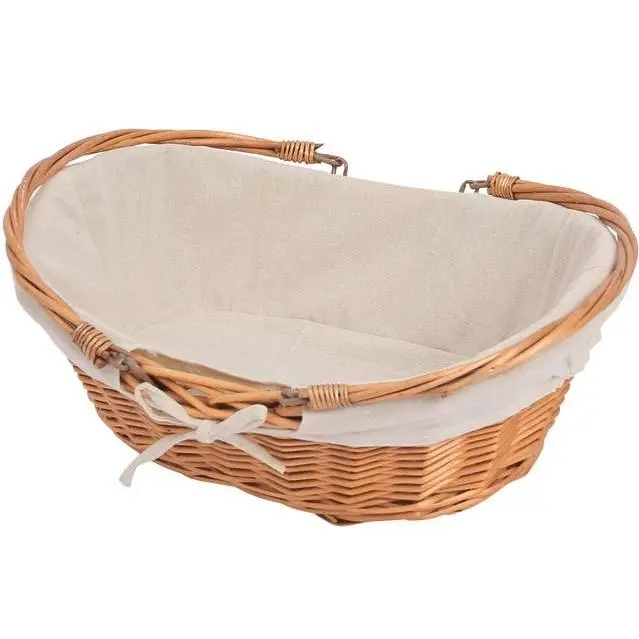 19.5" Honey Finish Willow Basket