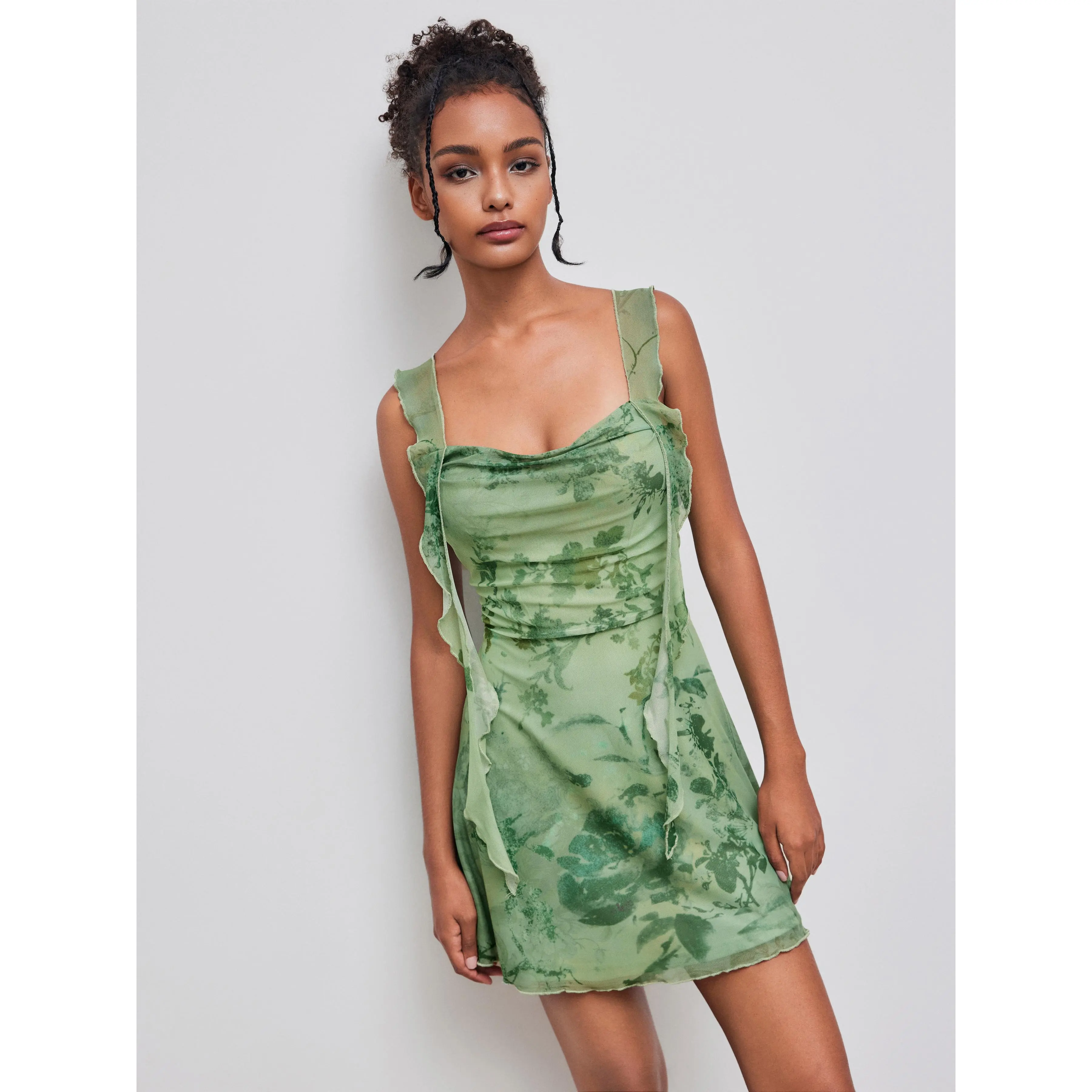 green emerald velvet dress CIDER Women Summer 2025 Wedding Guest Cocktail Dresses Solid Satin Cowl  Neck Cami Mini Dress Emerald Green : Clothing, Shoes & Jewelry main image 0