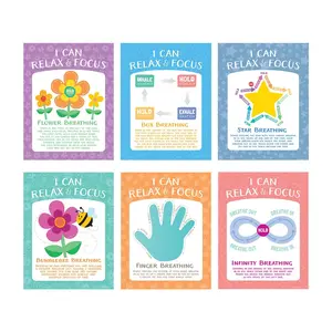 16" x 20 3/4" Social Emotional Learning Breathing Exercise Poster Set - 6 Pc.