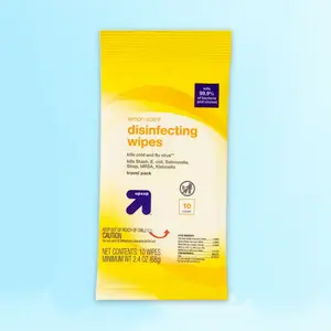 Lemon Disinfecting Wipes 10ct - Lemon Scent Disinfecting Wipes, 10ct, for On-The-Go, Portable, Value Pack
