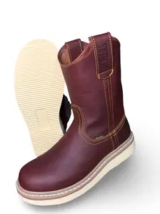Rufero Men's Leather Closed Work Boot - Men's Work & Safety Shoe with Mil Rayas Sole
