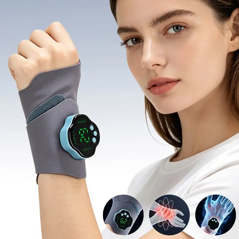 Wrist Joint Protection Wrist Massager, Cordless, 10 Modes 29 Settings, Relaxing Adjustable Wrist Strap, Comfortable Wear, Ideal for Daily Use