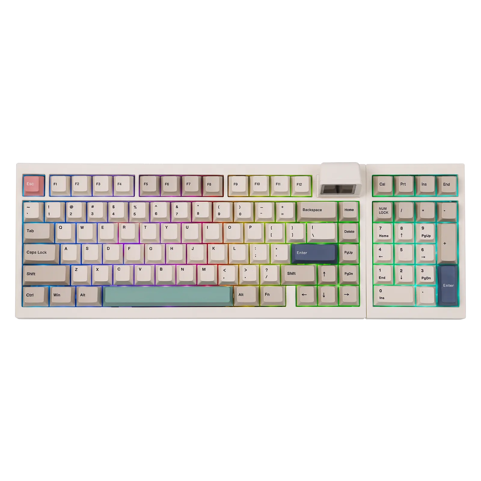EPOMAKER RT98 Creative Modular Retro Gaming Keyboard with Detachable Mini TV Hot Swap Tri-Mode BT/2.4G/USB-C Custom Driver RGB Backlit PBT Keycap for Win/Mac Computers & Office Equipment Keyboards creamy keyboard back to school shopping