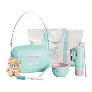 NAYAD Holiday Gift Premium Essentials Bundle - 640 oz Cooler, 30 L Tote, 64 oz Salad Bowl, 40 oz Tumbler, Straws & Brush, 12" Plush Bear - Perfect for Hydration, Meals, Errands, and Downtime