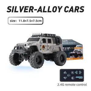 Christmas Mini Remote-Controlled Truck Smartphone App Control 1:64 Scale Jeep Toy Truck 2.4GHz Wireless Remote Control LED Lights Alloy Shell Multiple Control Modes Adjustable Speed/Steering Exclusive Christmas Gift