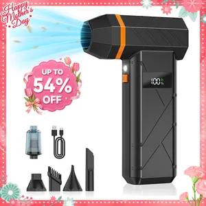 [Mother's Day Gifts] Compressed Air Duster Cordless Leaf Blower, 180000RPM Brushless Motor Violent TurboFan, Electric Air Turbo Duster Blower, 4 Gears Adjustable with LED Light Electric Air Blower for PC, Keyboard, Electronics and Outdoor, Workbench