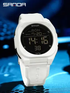Men's Sporty Casual Fashion Watch, Waterproof Digital Electronic Timepiece, Perfect Gift Choice, Band, All Seasons Wear, Water Resistant Watch