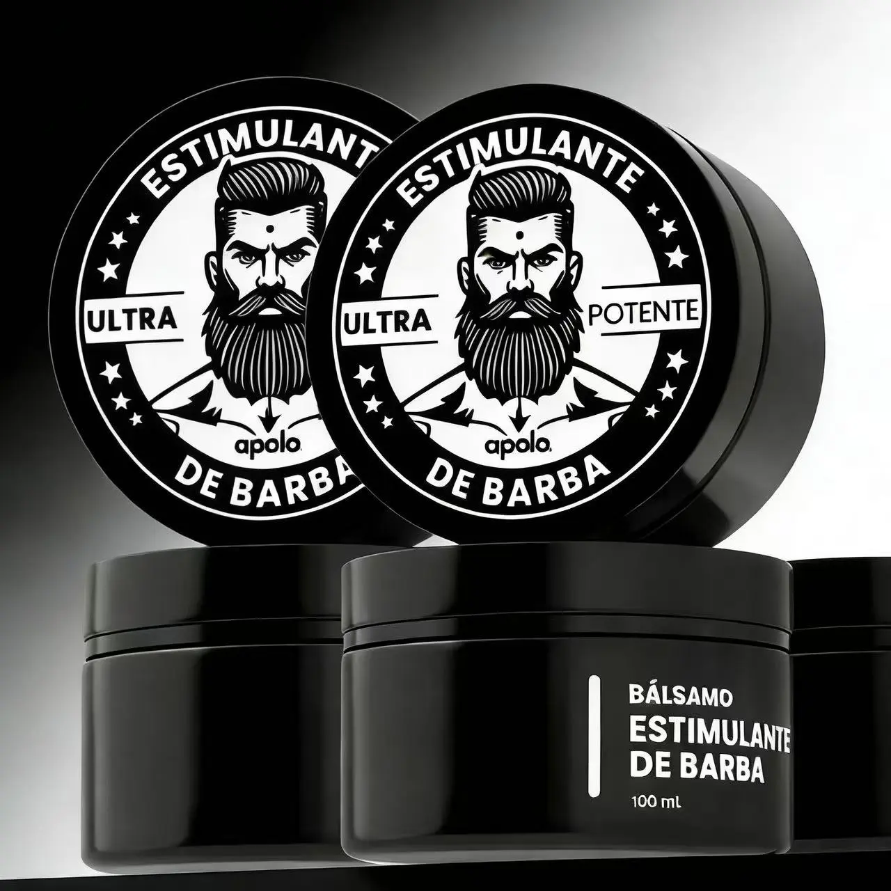 Apolo Ultra-Potent Beard Stimulating Balm 100ML - Men's Beard Grooming Balm, Support Healthy Beard Texture, Create Thicker & Neater Beard Look