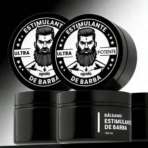Apolo Ultra-Potent Beard Stimulating Balm 100ML - Men's Beard Grooming Balm, Support Healthy Beard Texture, Create Thicker & Neater Beard Look