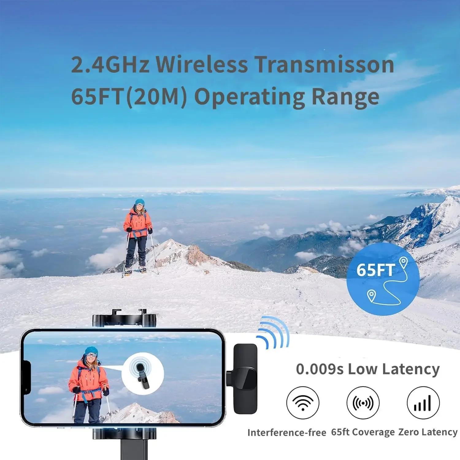 Mini Wireless Microphone for iPhone – Lavalier Mic for Video & Streaming