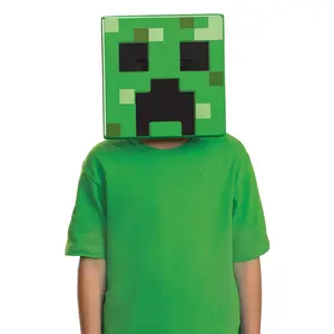 Minecraft Creeper 3D Paper Child Mask Mask | One Size Fits Most
