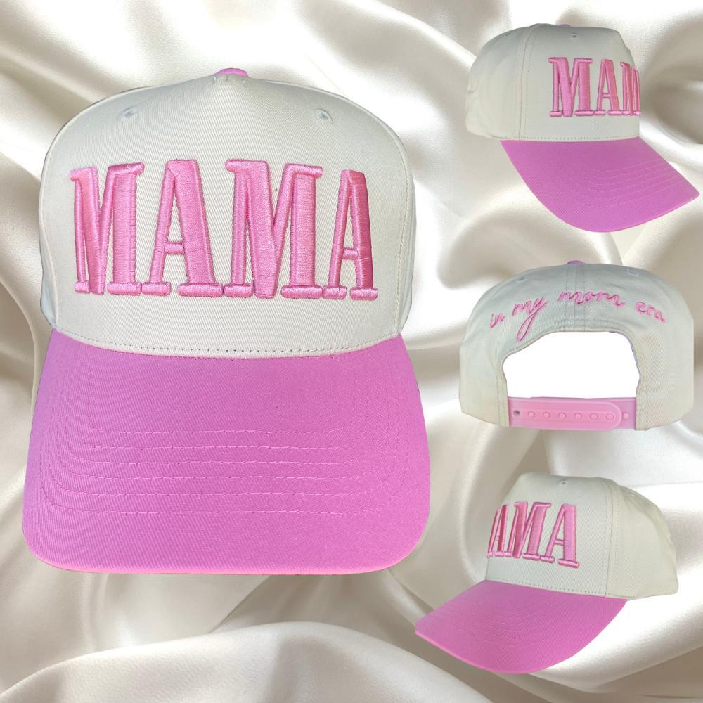 Mommin MAMA Trucker Hat for Women Embroidered Mom Baseball Cap Adjustable Canvas Vintage Hat for Casual Wear, Gift for mother