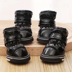 4 Pairs Warm Pet Dog Shoes,Non-Slip Breathable Snow Boots for Small Dogs