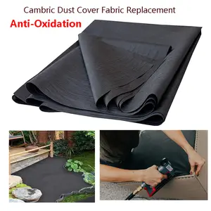 Black Cambric Upholstery Dust Cover Fabric, 90x274.32 cm, Polyester, Ideal for Sofas, Chairs, and Box Spring Foundations - Conceals Frame and Staples