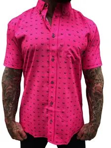 TheDriveClothing ESSENTIAL FANDANGO INFINITY SKULL BUTTON UP – Limited Edition Slim Fit Shirt, Performance Stretch Fabric, Wrinkle Free Streetwear, Men’s Modern Statement Top