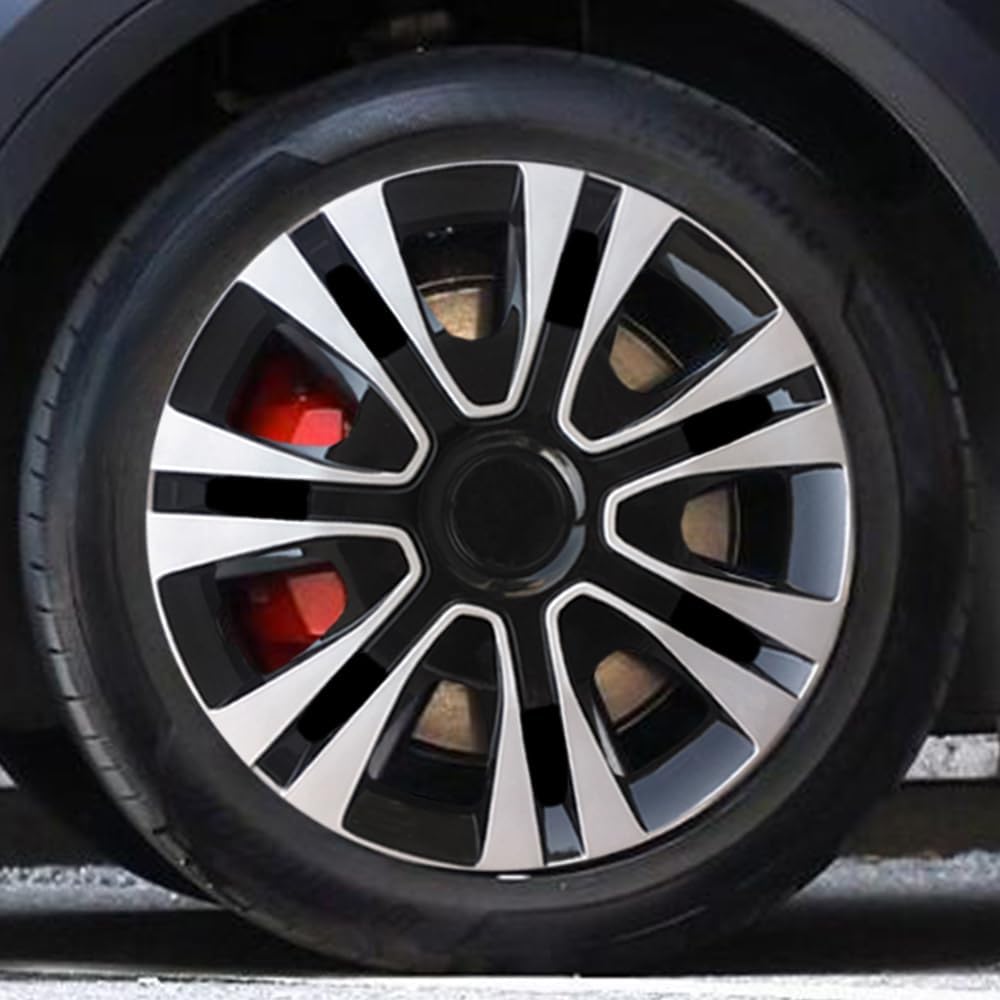 15 inch Hubcaps 4 Pack Wheel Cover Replacement Kit for Iron Rim Wheel Cover Car Hub Caps Wheel Rim Cover ABS Plastic Replacement Hubcap