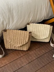 Boho Style Handwoven Straw Bag, Summer Beach Commuter Women's Purse, Casual Fashion Accessory, Perfect for Daily Use