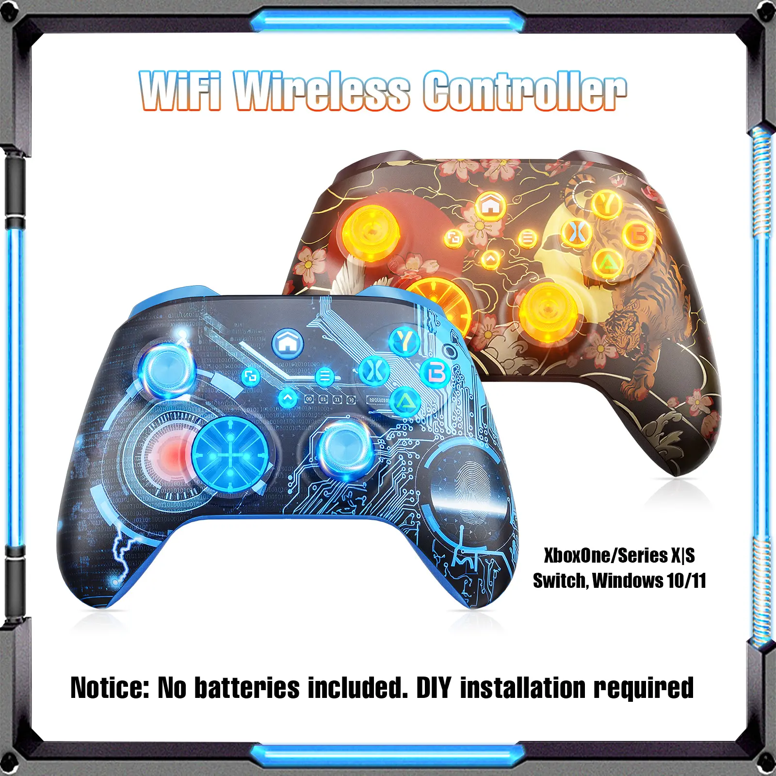 Multi-Platform WiFi Wireless Controller for Xbox One/Series X|S,Windows 10/11,Hall Effect Triggers, Turbo & Macro Programmable Gamepad with RGB Battery Indicator, 3-Way Connectivity,TikTokShopStockUp summerwins,summerwins