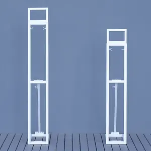 S-A8891 White Adjustable Shelf Square Frame Wedding Decor KT Backdrop Stand